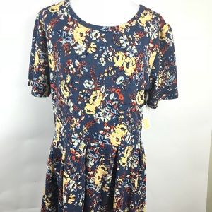 Lularoe Amelia Dress Floral Print Size 3X EUC